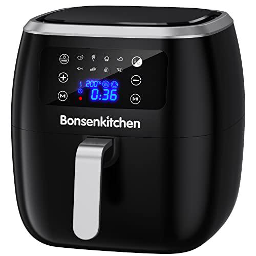 Bonsenkitchen Freidora sin Aceite 6L, Freidora Aire Caliente con 9 Programas