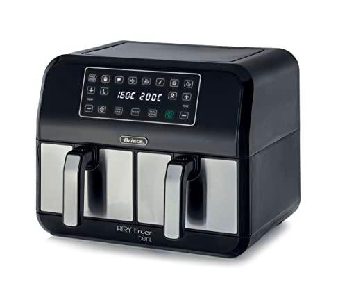 Ariete 4624 Airy Fryer Dual Metal, Freidora de aire con doble cesta