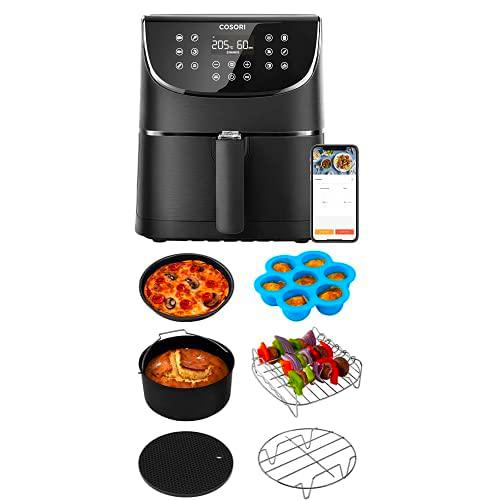 COSORI Smart, Freidora sin aceite con WiFi, 5.5 L, XXL + Accesorios para Freidora sin aire 5.5L