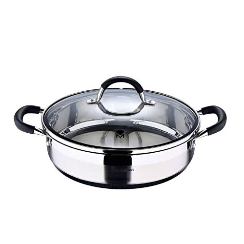 MasterPro Foodies - Cacerola baja de 3.8L, 28 x 7 cm