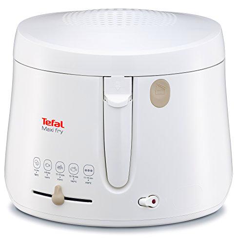 Tefal Maxi Fry FF1001 Freidora, 1900 W, 1.2 Kilos, Acero Inoxidable, Blanco