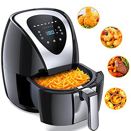 Nouno Freidora sin Aceite 4,5L, Freidora de Aire Caliente con 7 Programas,1400W Air Fryer con Función Mantener Caliente