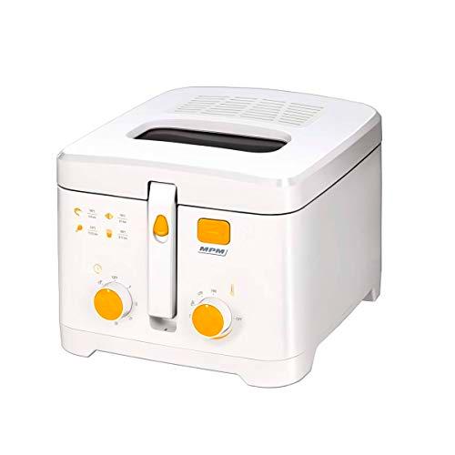 MPM MFR - 08 Freidora eléctrica compacta 2,5 litros cubeta desmontable lavable antiadherente