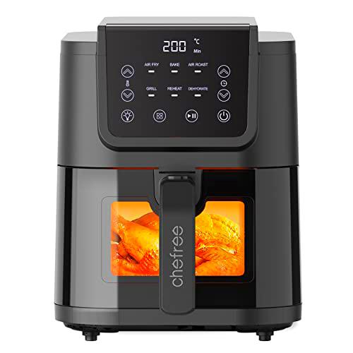 CHEFREE Freidora sin Aceite 5L AFW01, Air Fryer con Ventana de Visualización