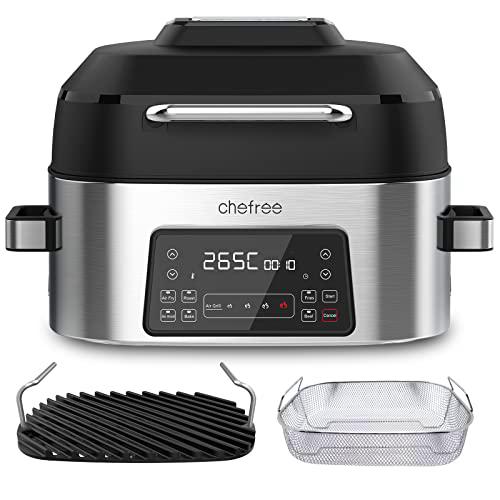 CHEFREE [2 en 1] Air Fryer y Parrilla Eléctrica sin Humos