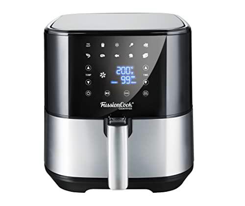 Freidora sin Aceite 5.5 L Fussioncook CookFryer, freidora aire caliente con 100 recetas en español