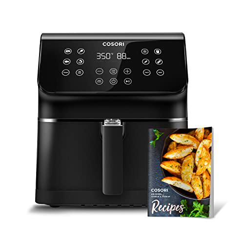 COSORI Air Fryer, Large XL 5.8 Quart 1700-Watt Air Fryer Toaster Oven with Cookbook(100 Recipes) LED Digital Tilt One-Touchscreen with Preheat