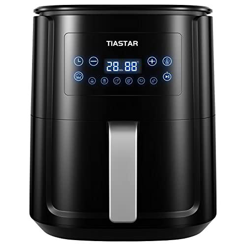 Tiastar Freidora sin Aceite 5,5L, Air Fryer con Pantalla LED Táctil