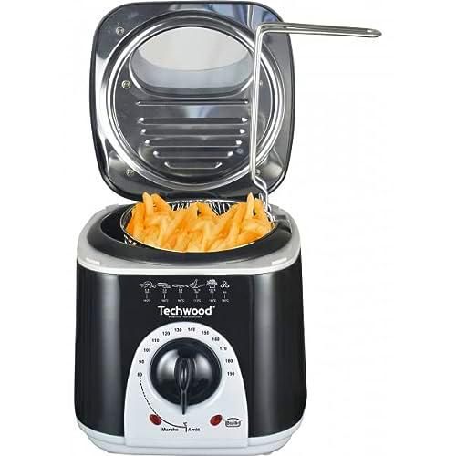 Techwood Mini freidora y maquina de fondue, 950 W, Negro