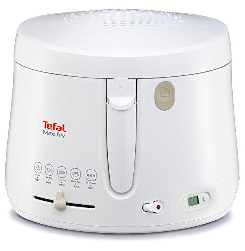 Tefal Maxi Fry FF1001 Freidora, 1900 W, 1.2 Kg, Aluminio, Blanco