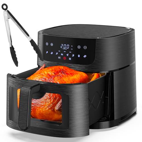 AOSFGE Freidora de Aire 6.5 L, Air Fryer con ventana visibl