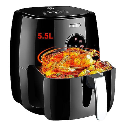 Airfryer - Freidora de aire caliente (5,5 L, XXL, sin aceite