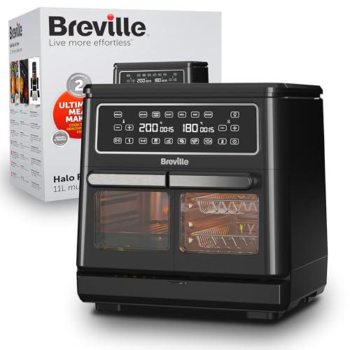 Freidora de aire Halo Flexi de Breville | Horno con freidora de aire doble digital | 11 L: +10 raciones | Fríe