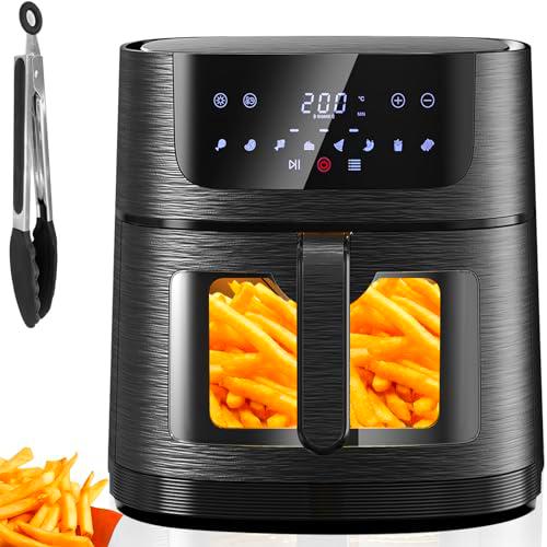 AOSFGE Freidora de Aire 4,5 L, Air Fryer con ventana visibl