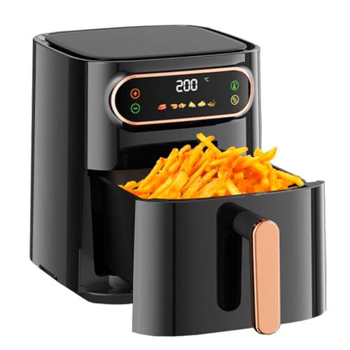 Freidora de Aire 7L 1700W Air Fryer Digital Horno Eléctrico para Freír Freidora sin Aceite Multifunción Panel de Control Digital Táctil Sistema de Circulación de Aire Rápido (Negro-7L)