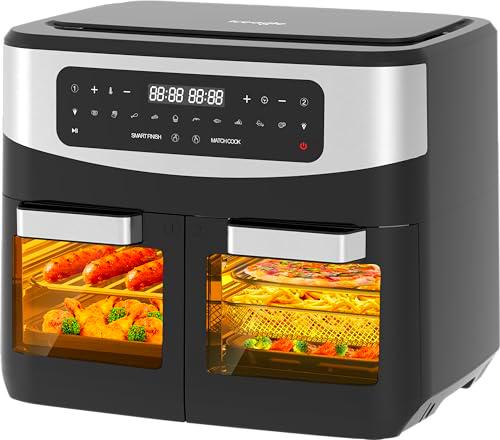 Iceagle Freidora Aire Doble Cestas 12 L Air Fryer - Freidora sin Aceite 2600 W con 10 Funciones