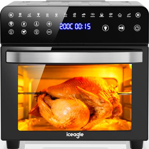 Iceagle Freidora sin Aceite Horno 15L - Freidora Aire 1800 W Air Fryer XXL con 13 Programas