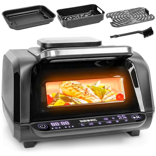 Duronic FG19 Freidora de aire 1900 W | Air Fryer 2 grill | Freidora sin aceite | Airfryer para cocinar pizza