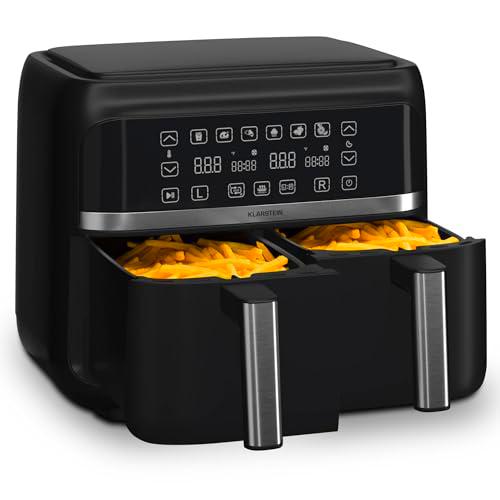 Freidora de aire caliente Klarstein, Airfryer con 2 cámaras