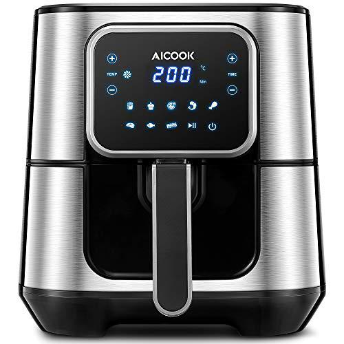 Freidora sin Aceite 5.5L 1700W, Freidora de Aire con 8 Programas