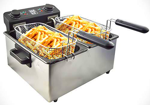 Senya Freidora Eléctrica Cesta Extraíble de Acero Inoxidable 6 L Family Fryer