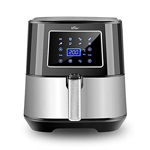 Bear Freidora sin Aceite con 7 programas, Air Fryer 1700W 5,5L Panel de Control Digital Táctil